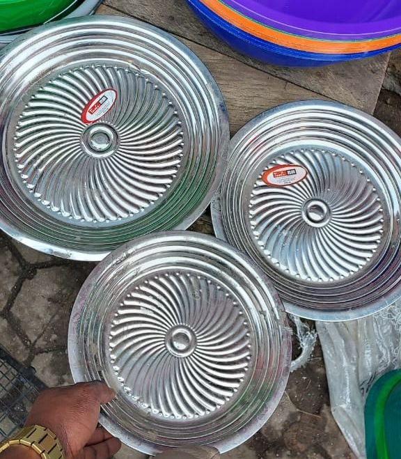 26 cm Round Stainless Steel Tray